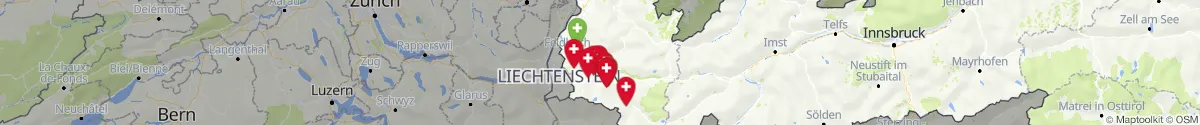 Map view for Pharmacies emergency services nearby Bürserberg (Bludenz, Vorarlberg)